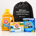 SpreadKarma Family Laundry Bundle with full-size laundry detergent, OxiClean stain remover, dryer sheets, and customizable reusable laundry bag